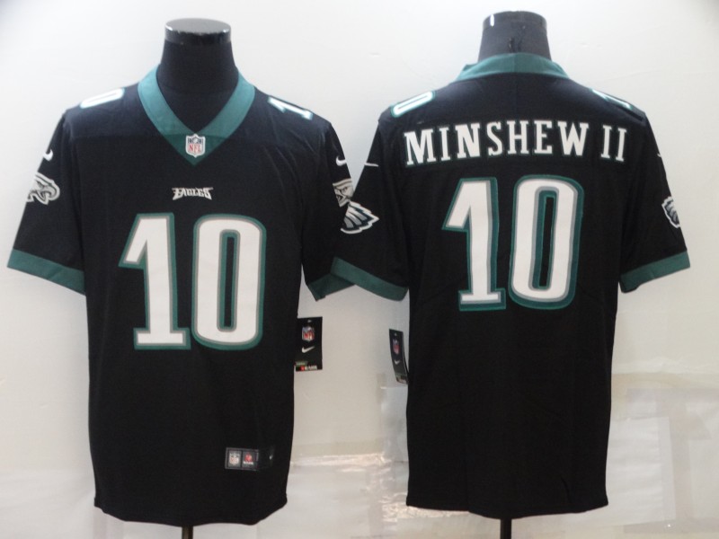 Men's Philadelphia Eagles Gardner Minshew II #10 Black Jersey